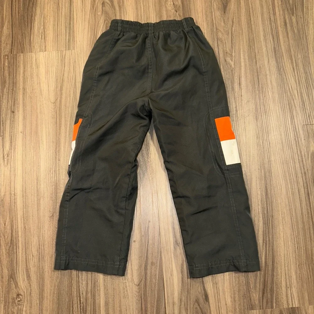 Nike vintage Kids Pants Size 4 GrayOrange White Cargo Track‎ Athletic Wear
